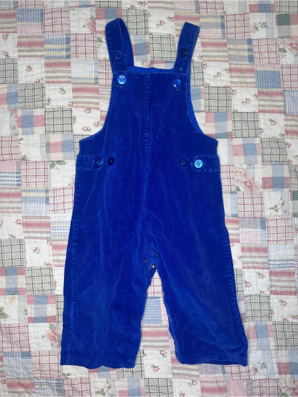 Little One’s Corduroy Overalls - Royal Blue